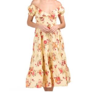 NWT Danielle Bernstein midi poplin dress